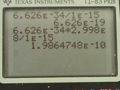 OpenStax College Physics, Chapter 29, Problem 84 (PE) calculator screenshot 1