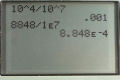 OpenStax College Physics, Chapter 1, Problem 34 (PE) calculator screenshot 1