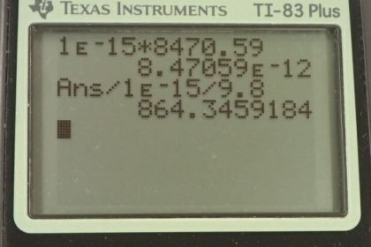 OpenStax College Physics, Chapter 6, Problem 20 (PE) calculator screenshot 2