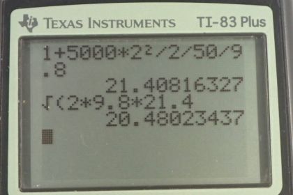 OpenStax College Physics, Chapter 7, Problem 23 (AP) calculator screenshot 1