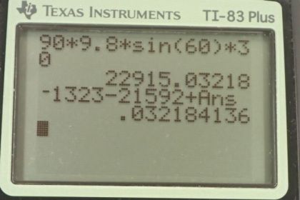 OpenStax College Physics, Chapter 7, Problem 8 (PE) calculator screenshot 2