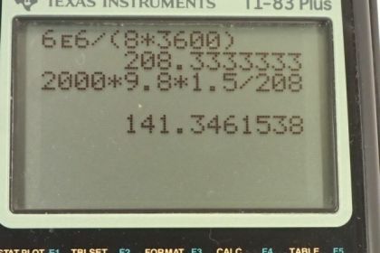 OpenStax College Physics, Chapter 7, Problem 36 (PE) calculator screenshot 1