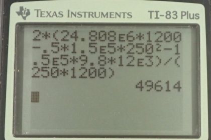 OpenStax College Physics, Chapter 7, Problem 41 (PE) calculator screenshot 2