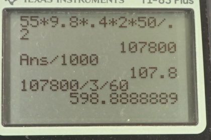 OpenStax College Physics, Chapter 7, Problem 54 (PE) calculator screenshot 1