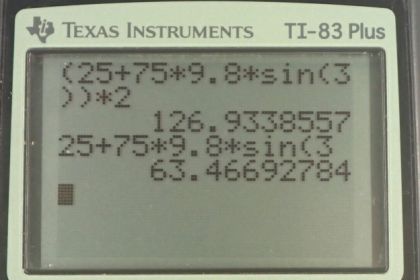 OpenStax College Physics, Chapter 7, Problem 61 (PE) calculator screenshot 1