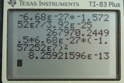 OpenStax College Physics, Chapter 8, Problem 39 (PE) calculator screenshot 2