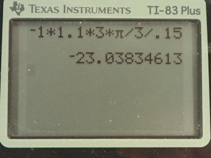 OpenStax College Physics, Chapter 10, Problem 20 (AP) calculator screenshot 1