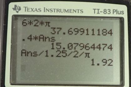 OpenStax College Physics, Chapter 10, Problem 41 (PE) calculator screenshot 1