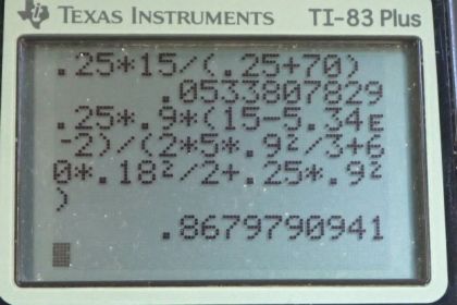 OpenStax College Physics, Chapter 10, Problem 46 (PE) calculator screenshot 1