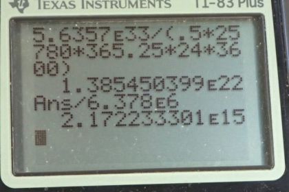 OpenStax College Physics, Chapter 10, Problem 48 (PE) calculator screenshot 2