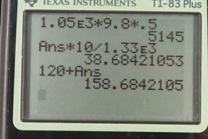 OpenStax College Physics, Chapter 11, Problem 33 (PE) calculator screenshot 1