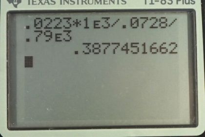OpenStax College Physics, Chapter 11, Problem 67 (PE) calculator screenshot 1