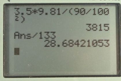 OpenStax College Physics, Chapter 11, Problem 73 (PE) calculator screenshot 1