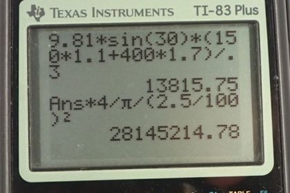 OpenStax College Physics, Chapter 11, Problem 83 (PE) calculator screenshot 1