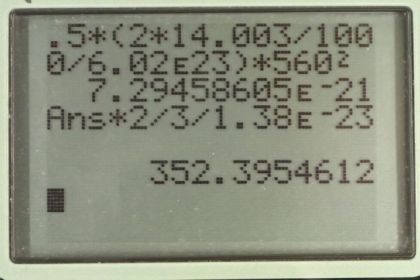 OpenStax College Physics, Chapter 13, Problem 7 (AP) calculator screenshot 1