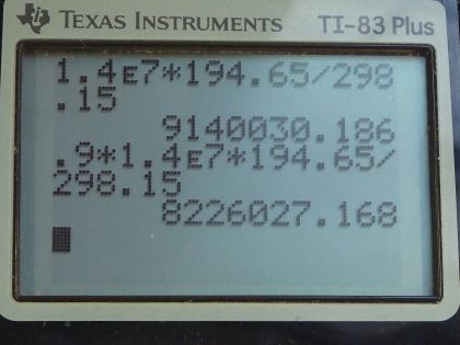 OpenStax College Physics, Chapter 13, Problem 34 (PE) calculator screenshot 2