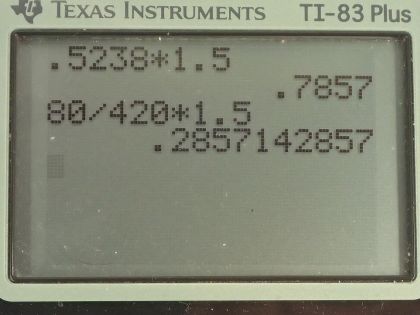 OpenStax College Physics, Chapter 14, Problem 6 (AP) calculator screenshot 2