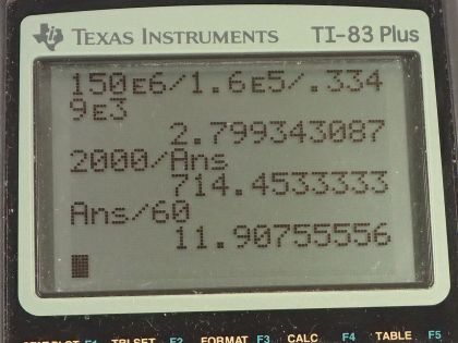 OpenStax College Physics, Chapter 14, Problem 10 (PE) calculator screenshot 1
