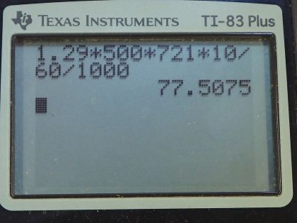 OpenStax College Physics, Chapter 14, Problem 50 (PE) calculator screenshot 1