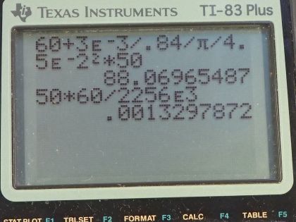 OpenStax College Physics, Chapter 14, Problem 54 (PE) calculator screenshot 1