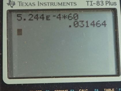OpenStax College Physics, Chapter 14, Problem 60 (PE) calculator screenshot 3