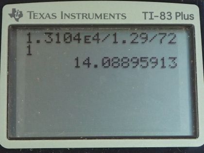 OpenStax College Physics, Chapter 14, Problem 66 (PE) calculator screenshot 2