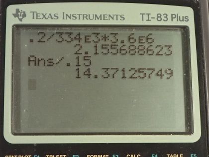 OpenStax College Physics, Chapter 15, Problem 64 (PE) calculator screenshot 2