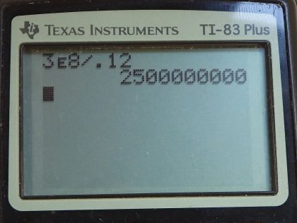 OpenStax College Physics, Chapter 16, Problem 54 (PE) calculator screenshot 1