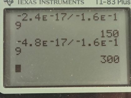 OpenStax College Physics, Chapter 18, Problem 10 (AP) calculator screenshot 1