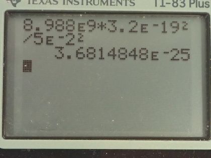 OpenStax College Physics, Chapter 18, Problem 36 (AP) calculator screenshot 1