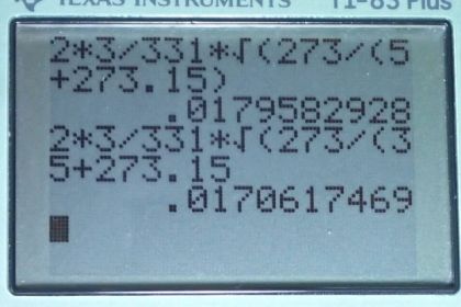 OpenStax College Physics, Chapter 17, Problem 11 (PE) calculator screenshot 1