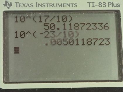 OpenStax College Physics, Chapter 17, Problem 20 (PE) calculator screenshot 1