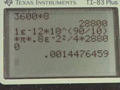 OpenStax College Physics, Chapter 17, Problem 26 (PE) calculator screenshot 1