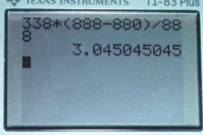 OpenStax College Physics, Chapter 17, Problem 33 (PE) calculator screenshot 1