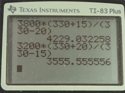 OpenStax College Physics, Chapter 17, Problem 36 (PE) calculator screenshot 1