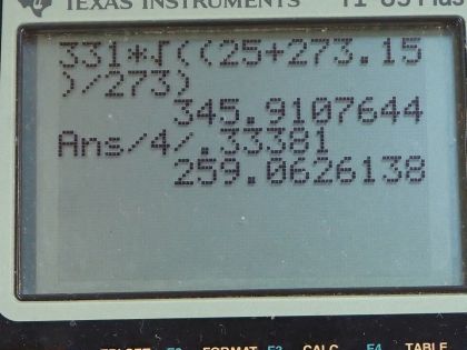 OpenStax College Physics, Chapter 17, Problem 48 (PE) calculator screenshot 2