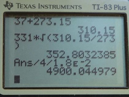 OpenStax College Physics, Chapter 17, Problem 50 (PE) calculator screenshot 1