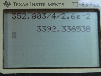 OpenStax College Physics, Chapter 17, Problem 50 (PE) calculator screenshot 2