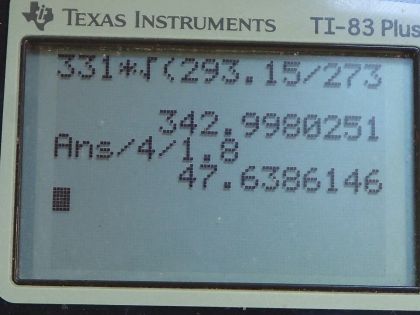 OpenStax College Physics, Chapter 17, Problem 54 (PE) calculator screenshot 1