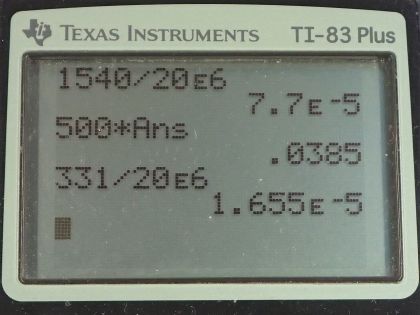 OpenStax College Physics, Chapter 17, Problem 78 (PE) calculator screenshot 1