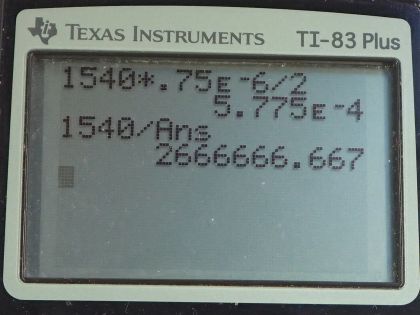 OpenStax College Physics, Chapter 17, Problem 80 (PE) calculator screenshot 1