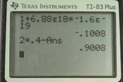 OpenStax College Physics, Chapter 18, Problem 9 (AP) calculator screenshot 1