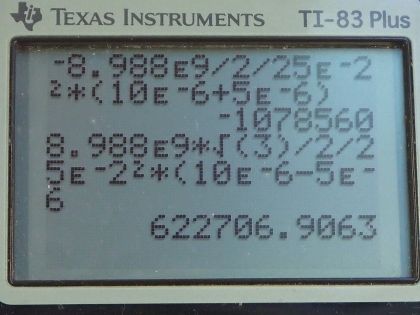OpenStax College Physics, Chapter 18, Problem 22 (PE) calculator screenshot 1