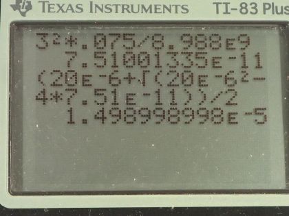 OpenStax College Physics, Chapter 18, Problem 26 (PE) calculator screenshot 1