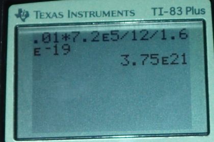 OpenStax College Physics, Chapter 19, Problem 5 (AP) calculator screenshot 1