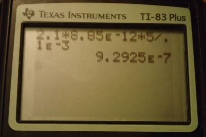 OpenStax College Physics, Chapter 19, Problem 53 (PE) calculator screenshot 1