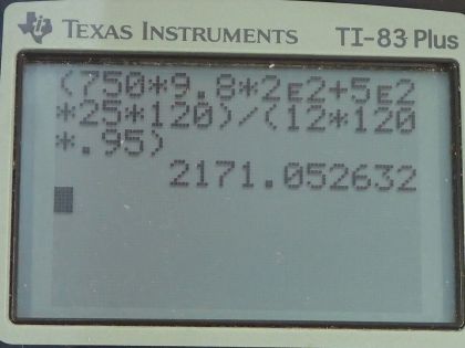 OpenStax College Physics, Chapter 20, Problem 64 (PE) calculator screenshot 2