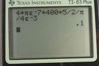 OpenStax College Physics, Chapter 22, Problem 53 (PE) calculator screenshot 1