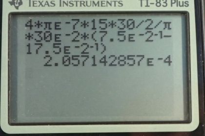 OpenStax College Physics, Chapter 22, Problem 55 (PE) calculator screenshot 1