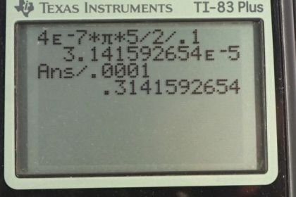 OpenStax College Physics, Chapter 22, Problem 67 (PE) calculator screenshot 1